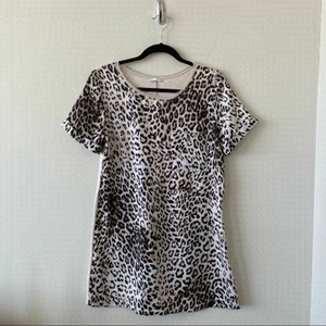 ZARA-LEOPARD Print Mini Shirt Dress (Small)